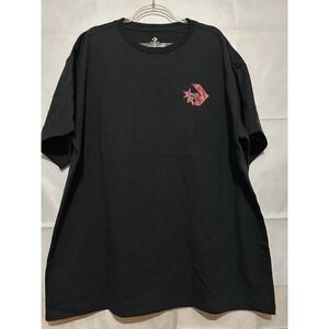 Converse Black Star Chevron Casual T-Shirt Black Medium